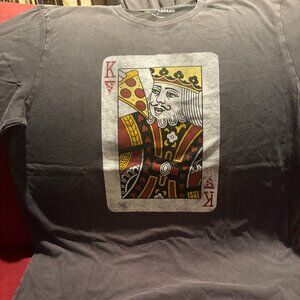 Lucky Brand Charcoal King Card Tee